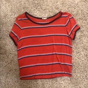 Red stripped loose t-shirt